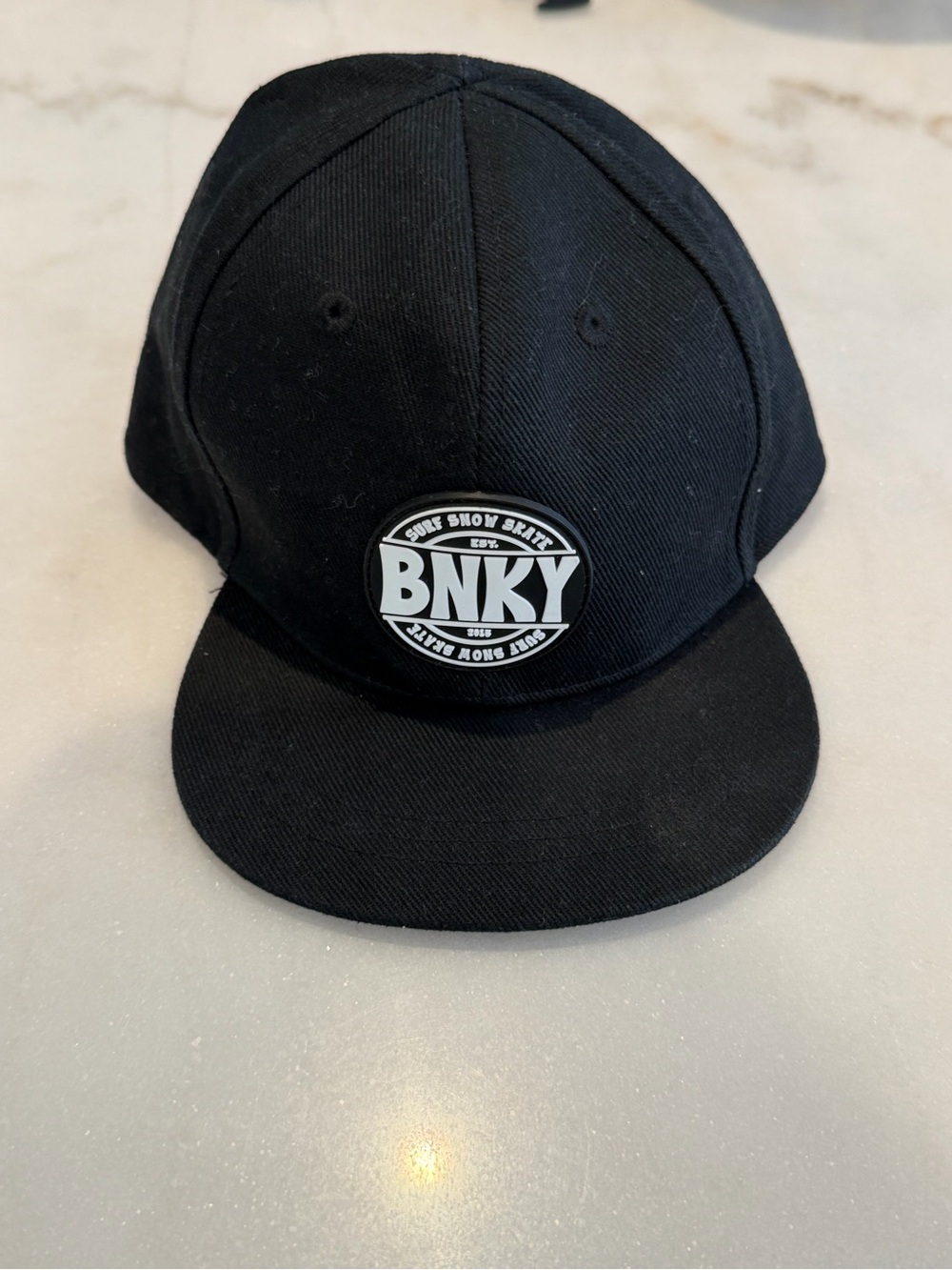 BNKY Black Kids Snapback Hat with Logo Patch